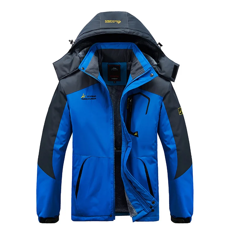 Oversized 6XL, 7XL ,8XL Winter Jacket Men Thick Windproof Waterproof Jackets Men's Wool Liner Snow Ski Hooded Coats Male Parkas