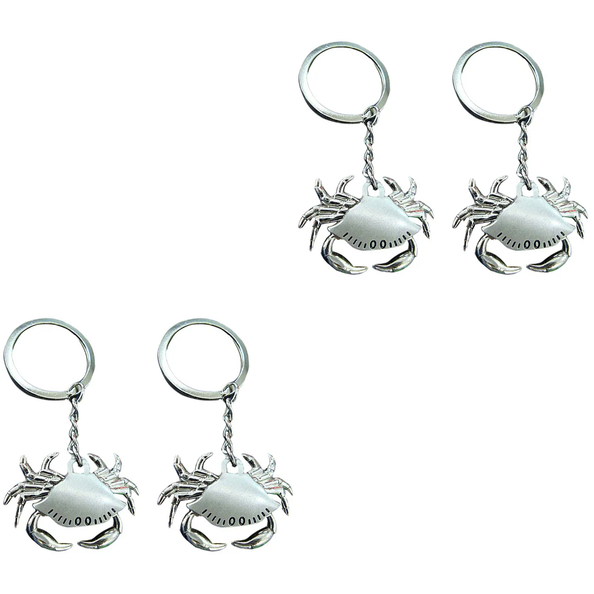 

4 Pcs Girls Backpack Crab Keychain Chic Keychains Stylish Rings Hanging Women's