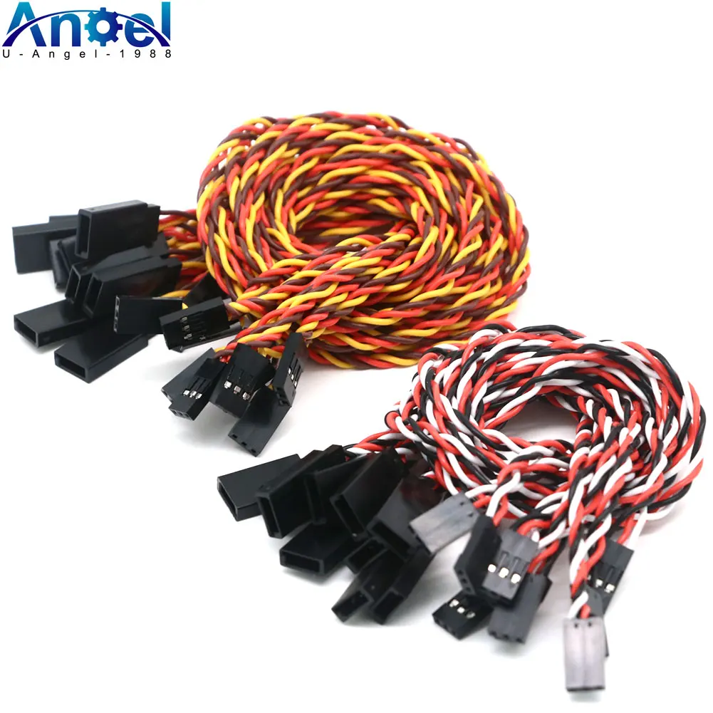 

10pcs 10 / 15 / 30 / 50 / 100cm Servo Extension Cable 30 / 60coreFor Futaba JR Anti-interference Servo For RC Helicopter Part/