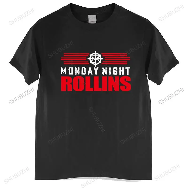 

Cotton Tshirt mens summer Tops summer tops MONDAY NIGHT ROLLINS T-shirt Wrestling Seth T Shirt Man Brand T-shirt Bigger size