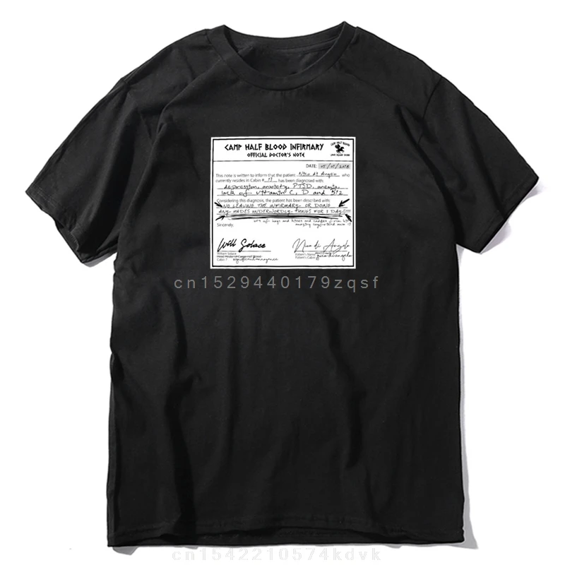 Перси Джексон - футболка Solangelo Doctor's Note заготовки пот одежда в стиле аниме