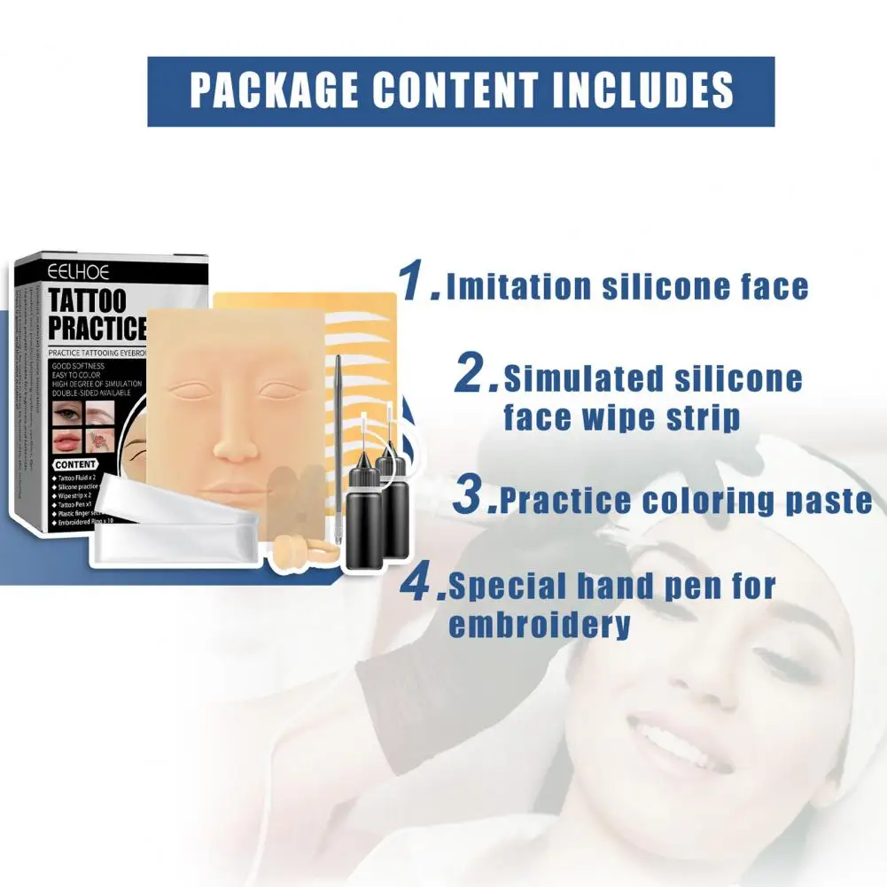 

13g/Set Tattoo Practice Skin Practical Beauty Exercise Tattoo Skin Compact Lips Practice Tool Tattoo Blank Skin