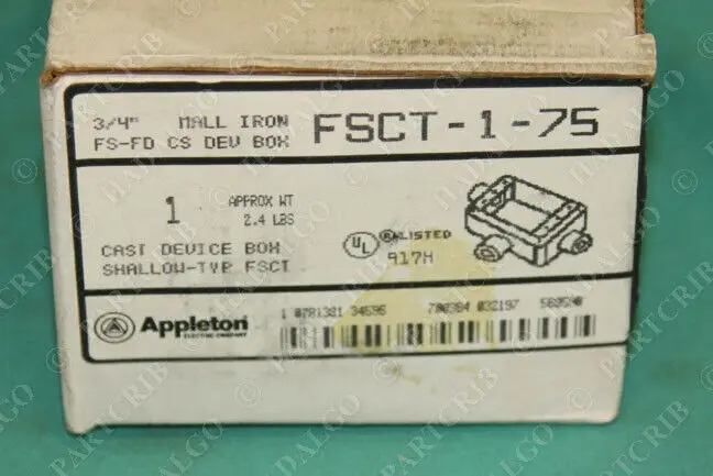 

Appleton FSCT-1-75 Cast shallow device box iron FS-FD