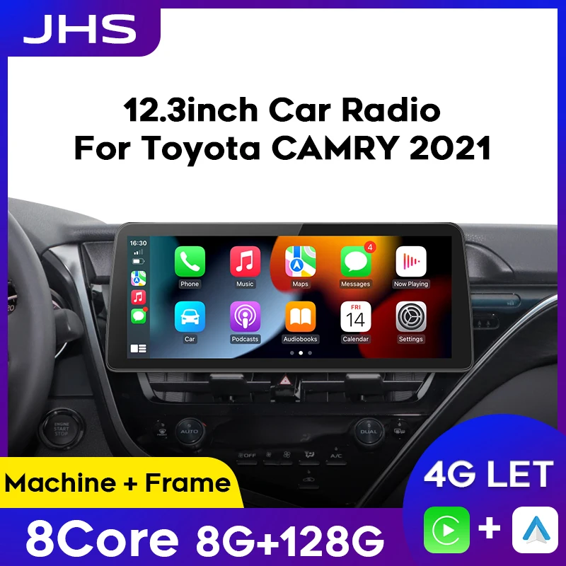 Автомобильный радиоприемник 12 3 дюйма для Toyota Camry 2021 мультимедийный видеоплеер