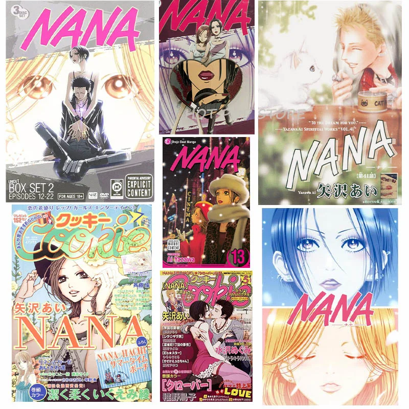 

Japanese Hot Classic Anime NANA Poster Canvas Manga Painting Aesthetic Wall Art Picture for Girl Bedroom Coffee House Bar Decor