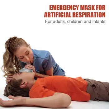 Emergency First Aid Mask Rescue CPR Mask Resuscitator One-Way Valve CPR Face Shield Survival Training Mask Car Bus Survival Gear 2