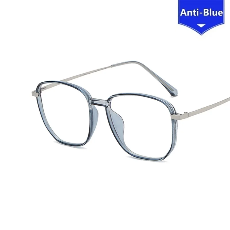 

Очки в квадратной оправе для мужчин и женщин, прозрачные аксессуары для компьютера, с блокировкой света, цвет голубой
