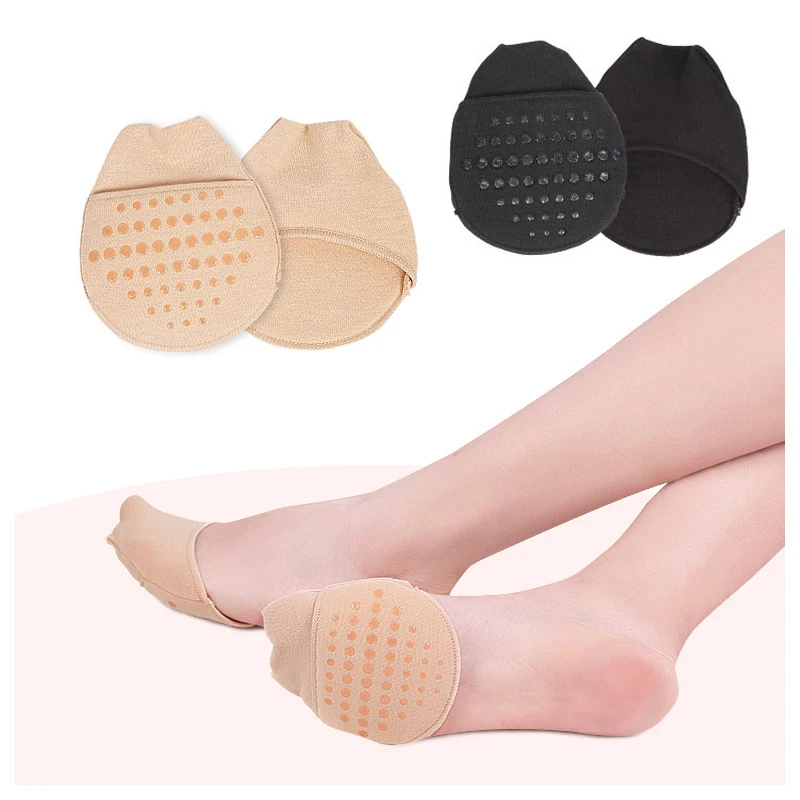 

1/2/3Pairs Toe Cover Socks High Heels Half Yard Pad Invisible Non-Skid Bottom Forefoot Pad Soft High Heels Toe Protection