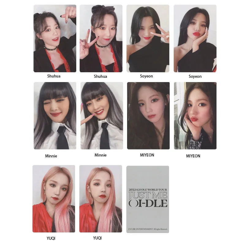 

10 шт./набор G(I)-DLE gidle YUQI MINNIE SHUHUA World tour модель самодельная карта