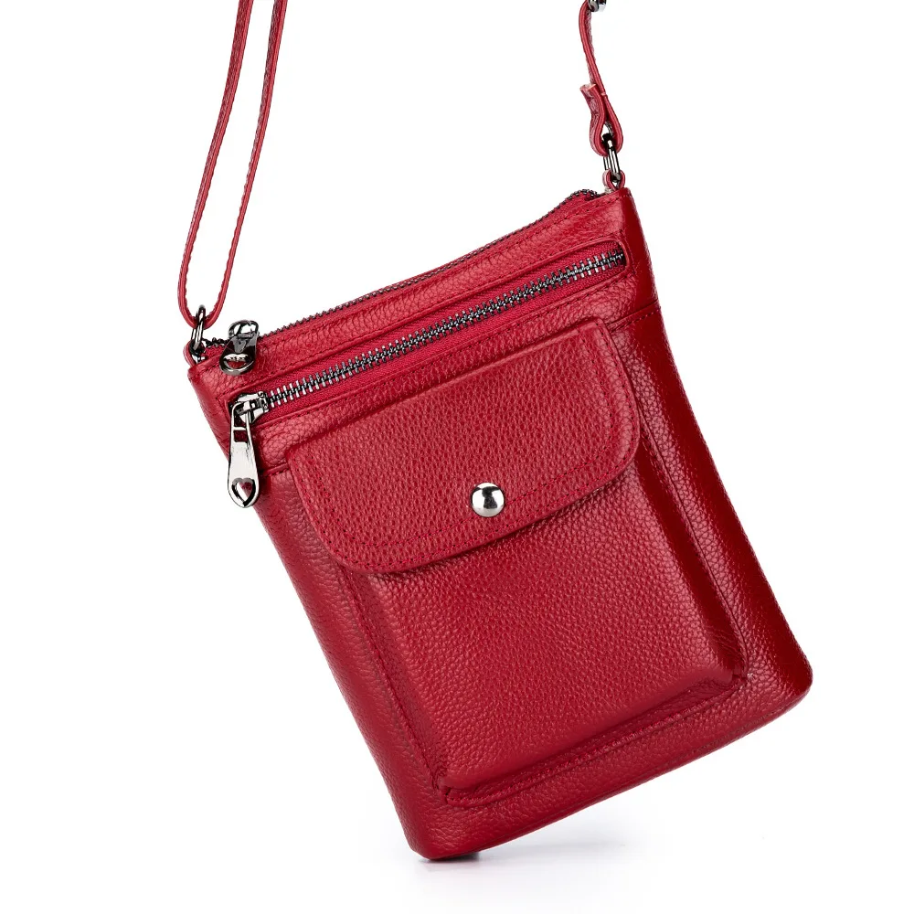 

Soft Genuine Leather Women Messenger Bag Female Real Leather Crossbody Shoulder Bags Small Handbag 2023 New Phone Bag for Girls
