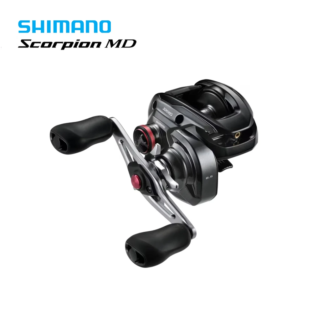Рыболовная катушка Shimano для заброса приманки в соленой воде серии 2024 SCORPION MD 200