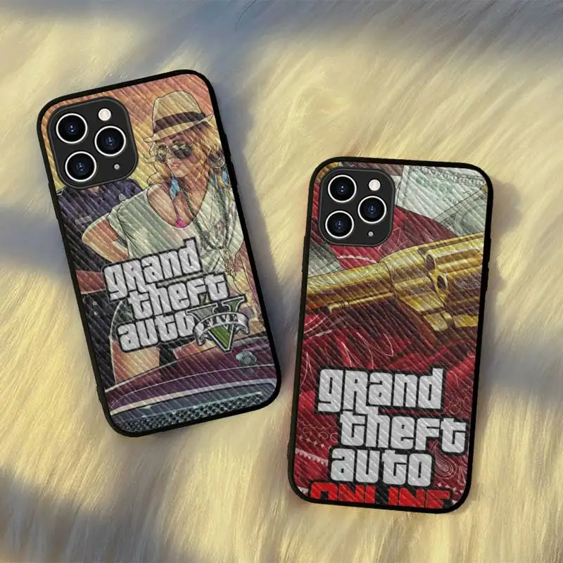 

Rockstar gta 5 Grand Theft Auto Phone Case Hard Leather Case for iPhone 11 12 13 Mini Pro Max 8 7 Plus SE 2020 X XR XS Coque