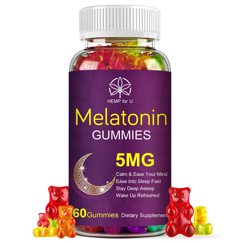 

HFU Powerful Melatonin Gummies Vitamin B6 Relieve Stress Help Sleep Better Improve Insomnia Enhance Immunity Fruit Flavour