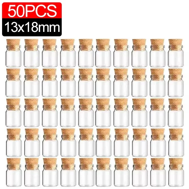 Прозрачные стеклянные бутылочки для желаний 10/20/30/50/100/200 шт