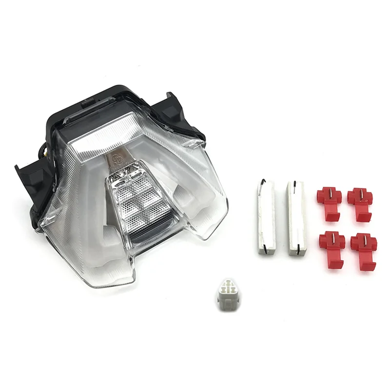 

Motorcycle LED Taillight Brake Rear Turn Signal Indicator Lamp Tail Light for YAMAHA MT-07 2021+ Transparent
