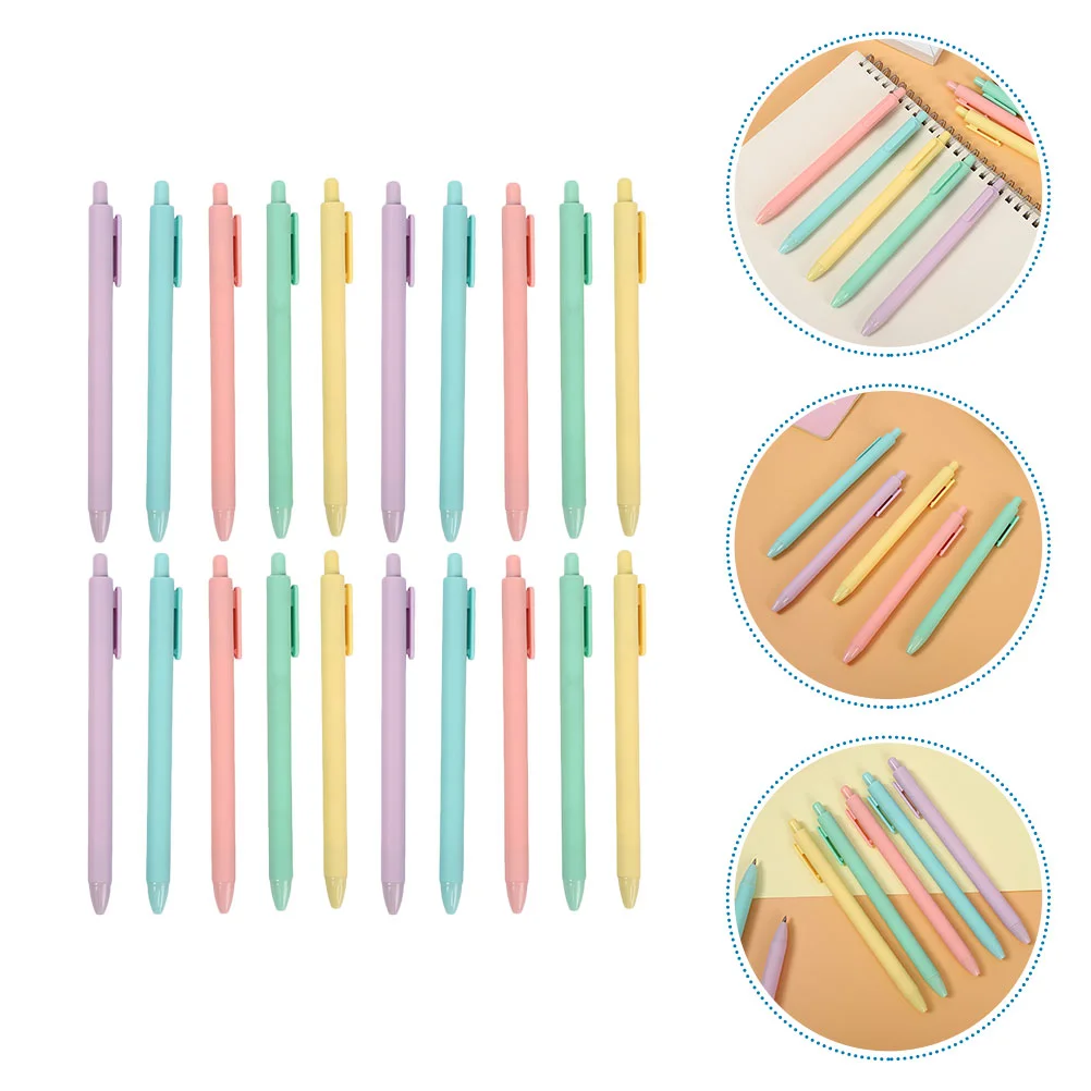

20Pcs Portable Pens Press Colored Pens Mark Pens School Press Pens for Student