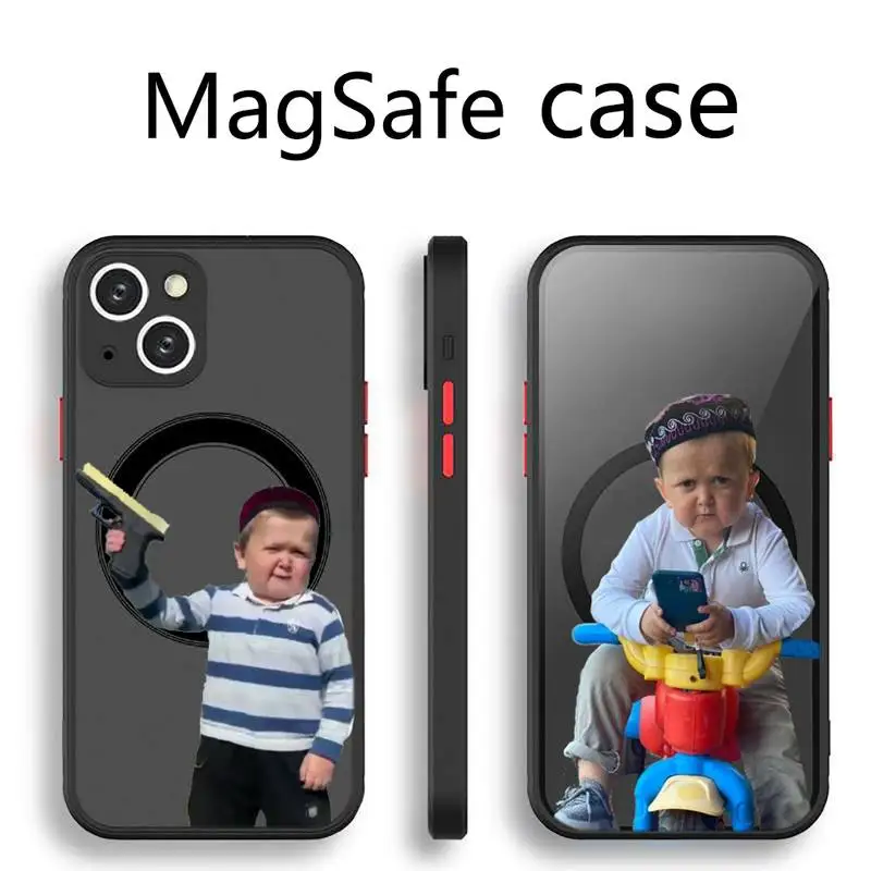 

funny hasbulla cartoon Phone Case Transparent Magsafe Magnetic Magnet For iPhone 13 12 11 Pro Max Mini Wireless Charging Cover