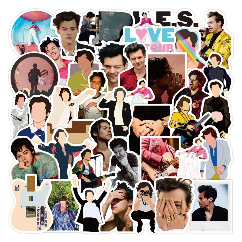 

100Pcs British Singer Harry Edward Stickers for Phone Luggage Laptop Helmet Cup Guitar Skateboard Scrapbooking Stationery Decal