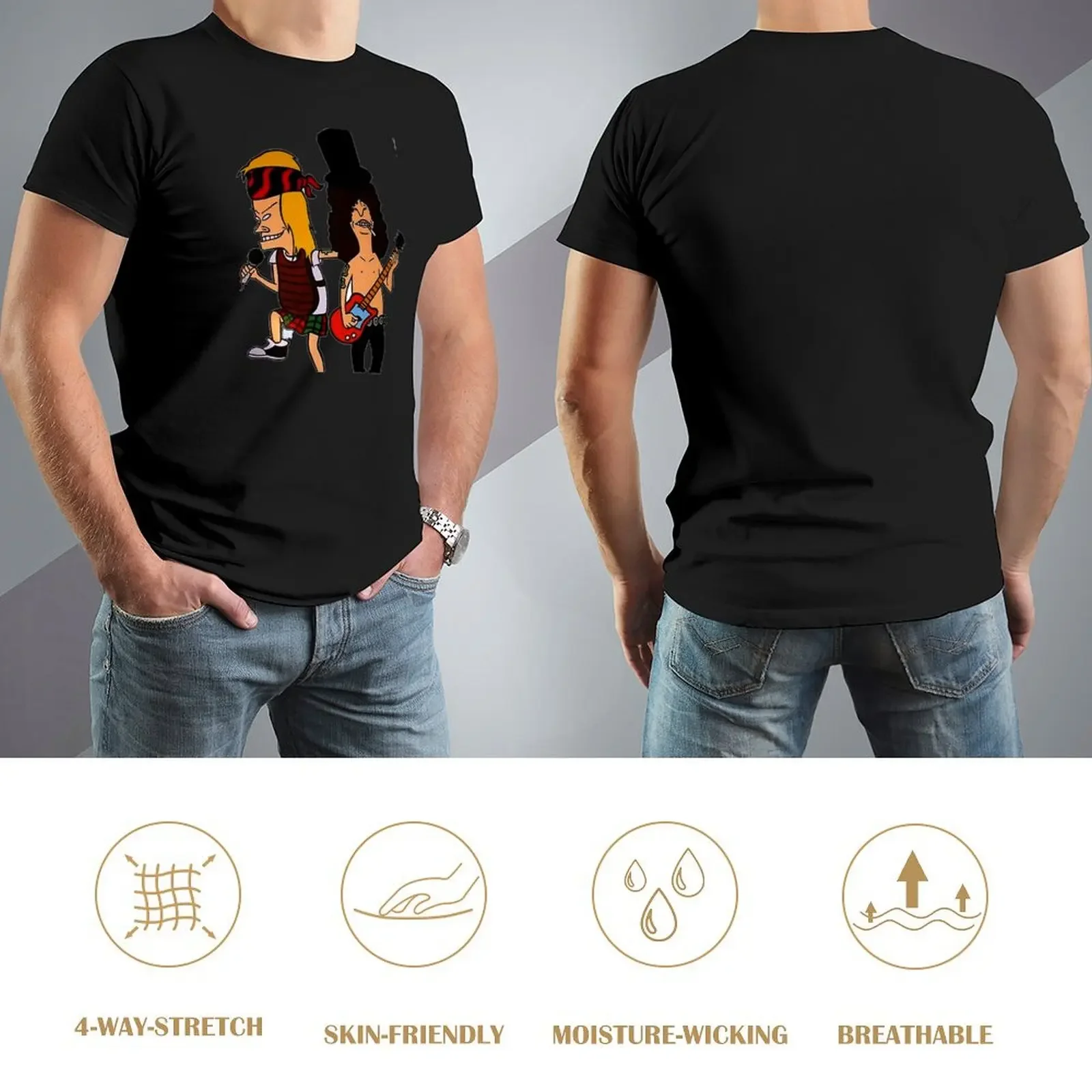 Наклейки с логотипами Art-Guns n Roses трендовая футболка футболки аниме синяя арховая