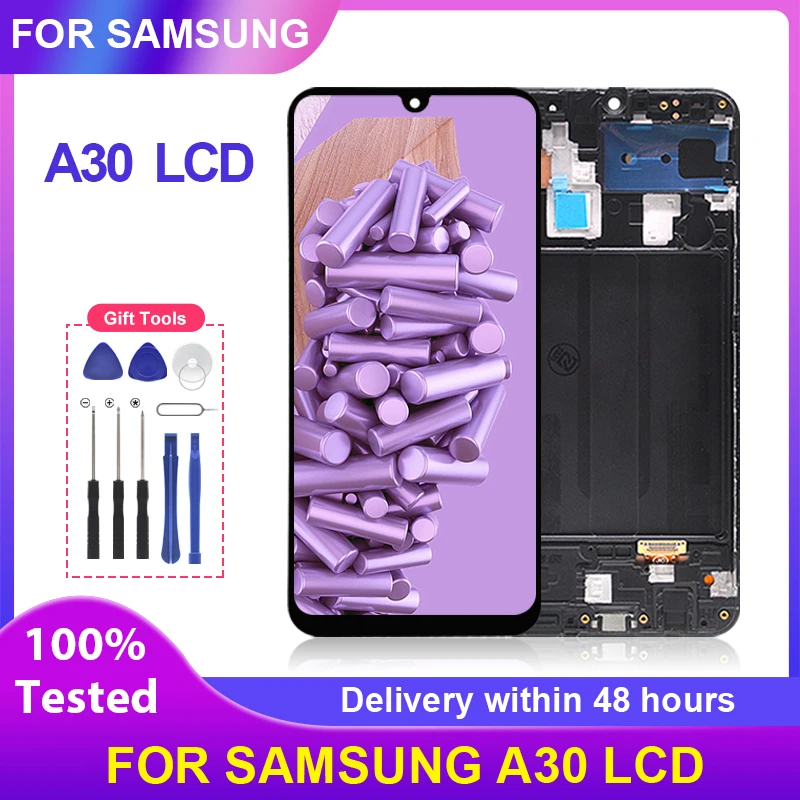 

ЖК-дисплей 6,4 дюйма A305 для Samsung Galaxy A30, сменный сенсорный экран с дигитайзером в сборе A305F с инструментами, 1 шт.