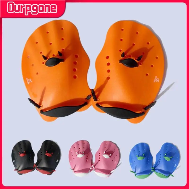 

Swimming Hand Paddles Comfortable Four Colors Adjustable Gloves Good Elasticity Larger Pushing Surface Environmental Protection