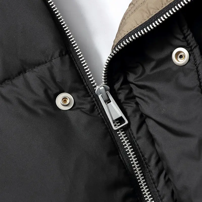 Short light down jacket men's white duck down jacket winter 2022 new trend brand youth stand-up collar slim top men's clothing