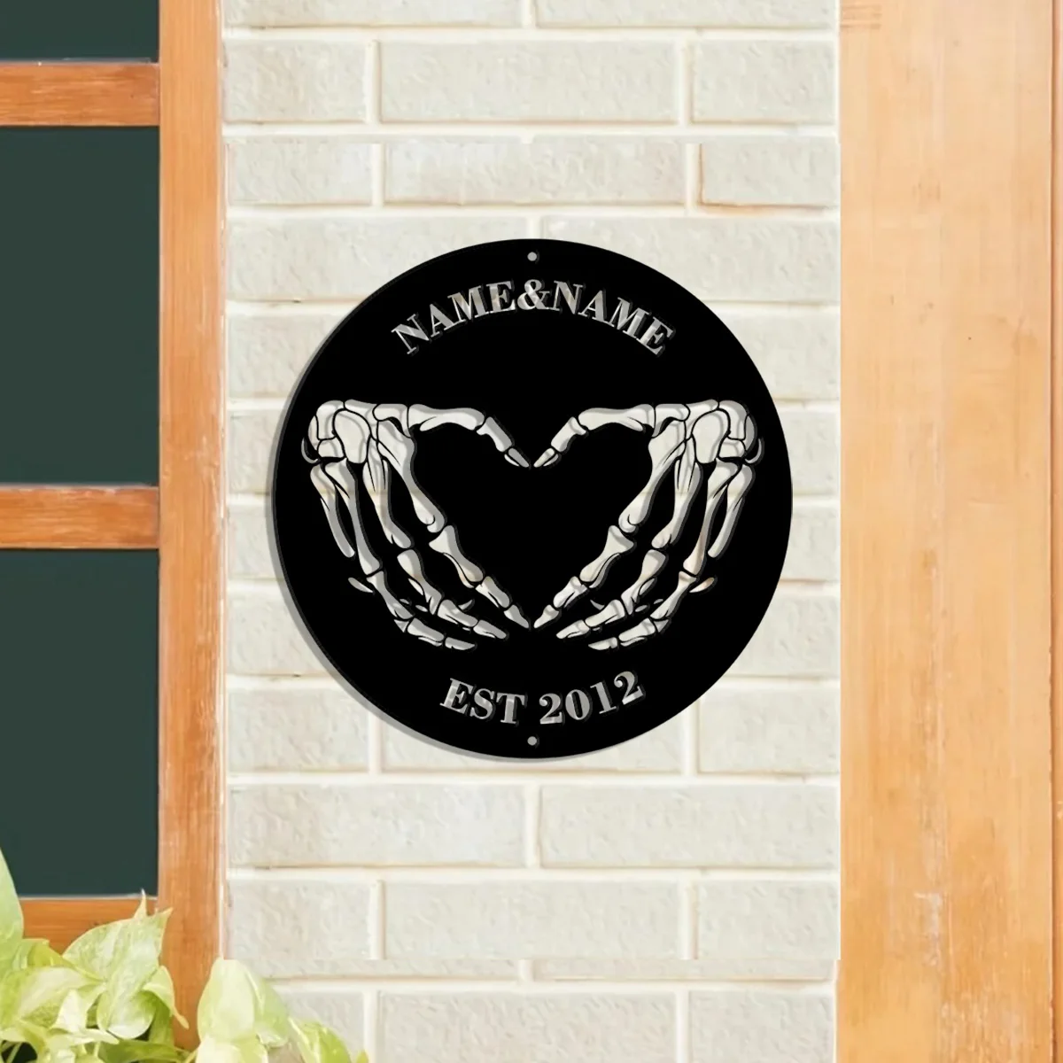 Металлическая вывеска на Хэллоуин заказ уличный декор знак в виде сердца с