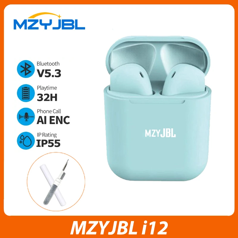 

MZYJBL Mini i12 Mini TWS For iPhone Xiaomi Huawei Bluetooth Earphones Music Headphones Sports Bass Earbuds Wireless Earpieces