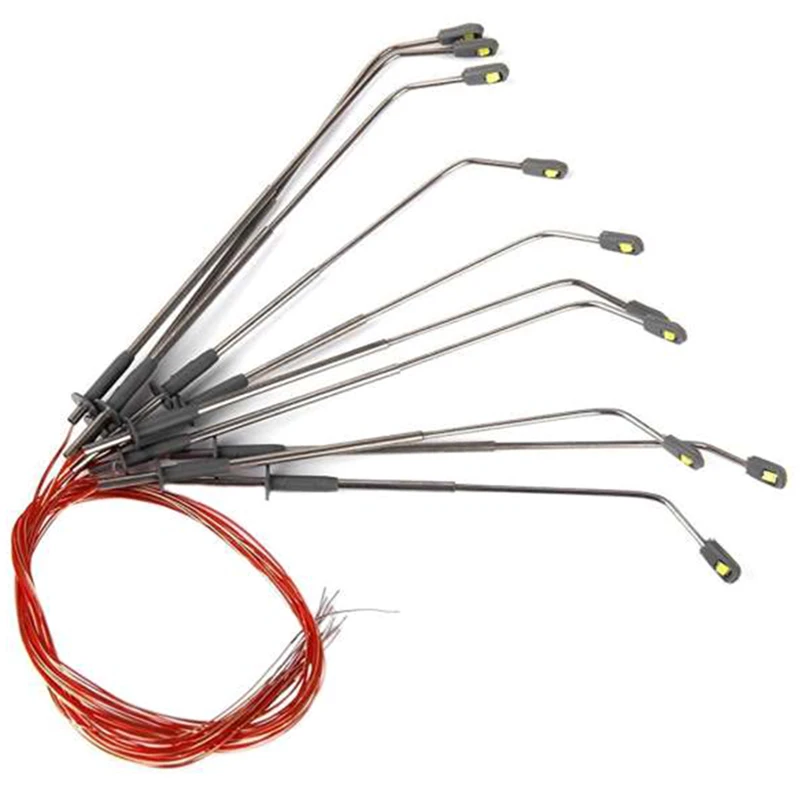 

Illumination Steel Pipe Light Model 1:75Scale Architectural Metal Lamp Miniature Light Layout Kit For Scene Layout 50Pcs