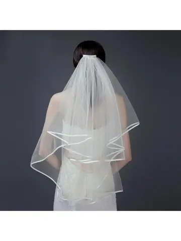 LOVEYING 2-х ярусная свадебная фата белая слоновая кость для женщин