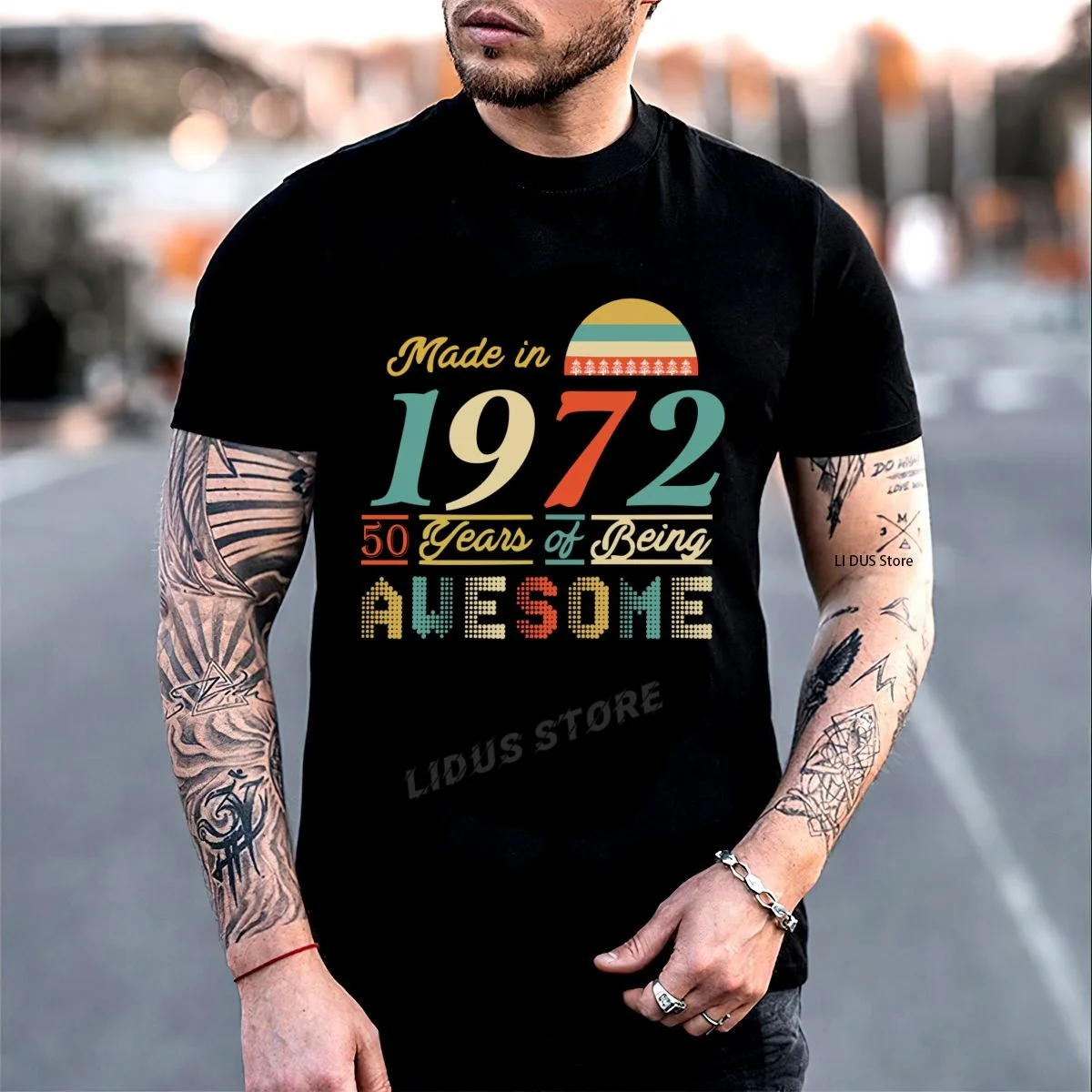 

Made In 1972 50 Years Of Being Awesome 50th Birthday Gift T-Shirt Clothing Graphics Tshirt Sweatshirt undershirt Unisex Shirt