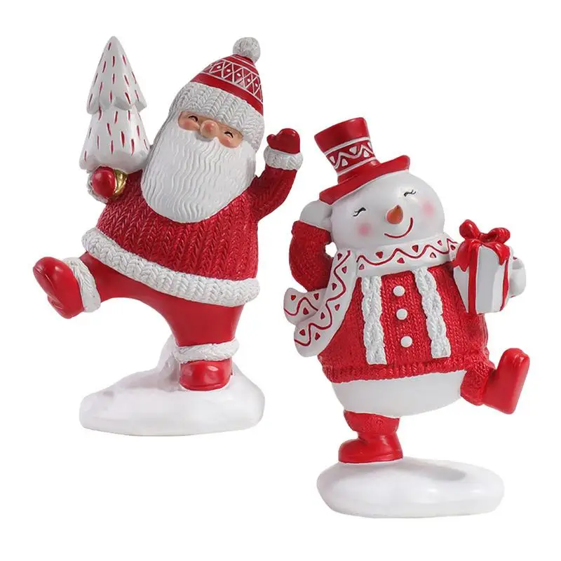 

Рождественская статуя Rudolf из смолы, рождественские миниатюрные украшения Санта-Клауса, рождественские праздничные украшения для рождественских подарков