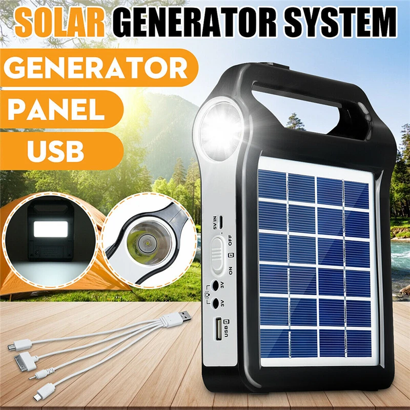 

Outdoor Solar Flashlight Mobile Phone Charging Power Supply Solar Power Generation System USB 6V Rechargeable Solar Panel Power
