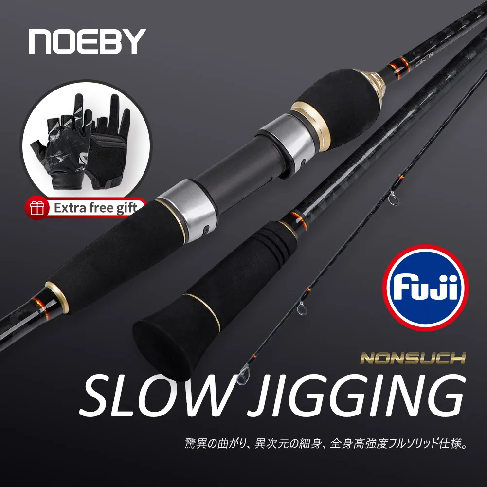 

Noeby Slow Jigging Rod 1.83m 1.96m Spinning Casting Jigging Rod Fuji Guide Reel Seat M ML Carbon Slatwater Sea Fishing Rods