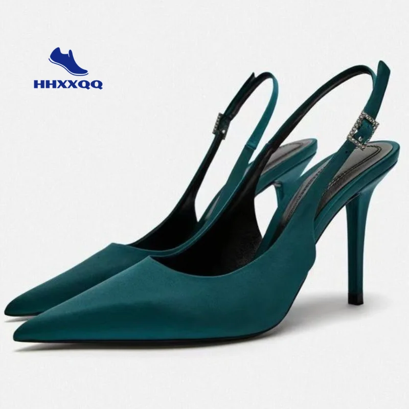 

Туфли женские с ремешком на пятке, пикантные туфли-лодочки, высокий каблук-шпилька, пикантная офисная обувь, лето