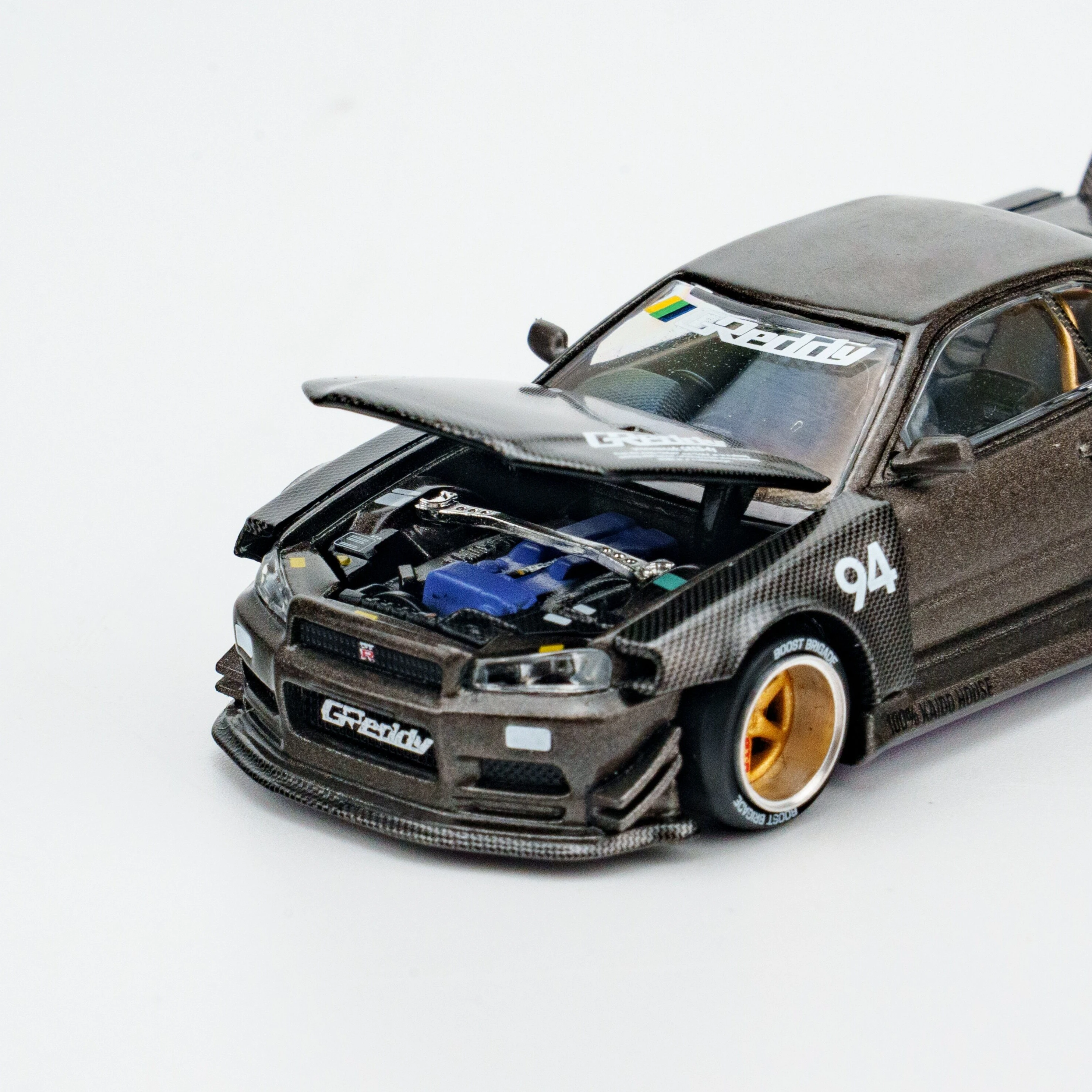 Фото Модель автомобиля Diecast Kaido House + MINIGT 1:64 Scale Skyline GT-R R34 из сплава №2