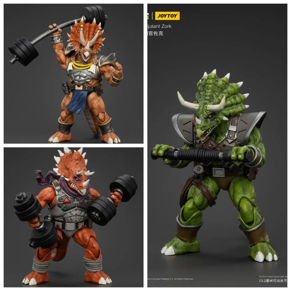 Фото Фигурка JOYTOY 1/18 TMNT: Капитан Зоракс и Адъютант Зорк (Трицератопс-солдаты) — Коллекционная модель в стиле милитари-фантастики. В наличии. №2