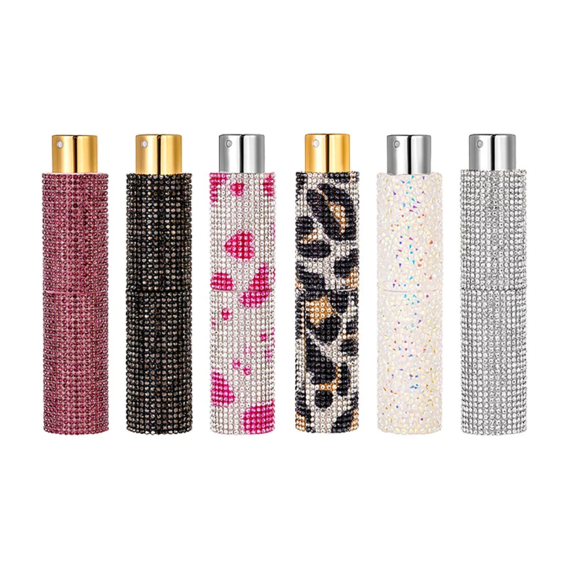 

10ml Perfume Spray Bottle DIY Rhinestone Travel Spray Bottle Handwork Customized Luxury Perfumes Empty Bottle Packaging