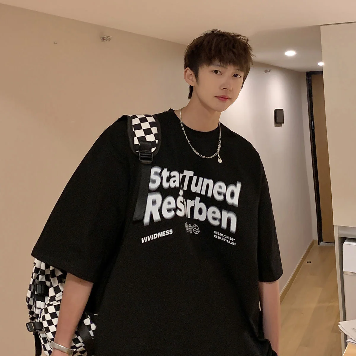 Мужская футболка оверсайз Privathinker с круглым вырезом и коротким рукавом модная