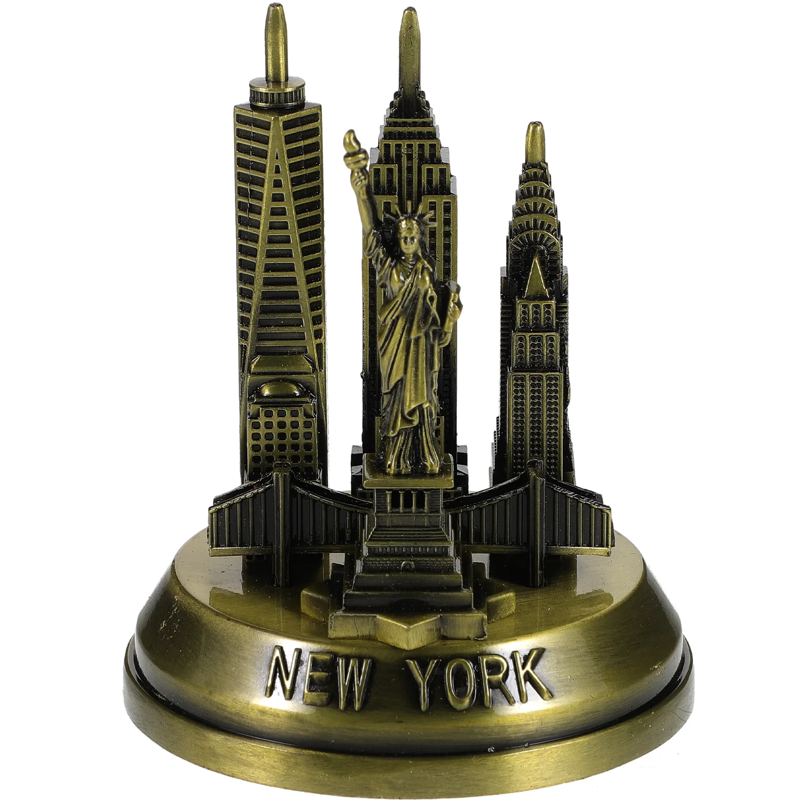 

New York City Desktop Architecture Model Decorative Building Sculptures Vintage Home Architectural Retro