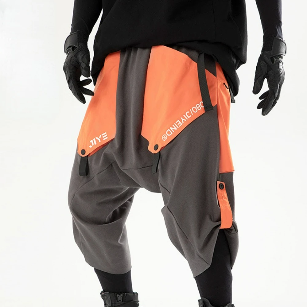 

Men's Summer Cargo Shorts Streetwear Tactical Shorts Large Pocket Harem Shorts Hip Hop Oversized Loose Elastic Waist Short