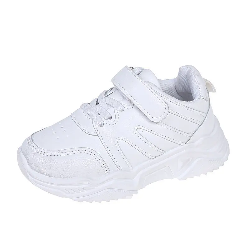 Autumn Kids White Sneakers Leisure Platform Light Soft Fashion Boys Girls Sport Shoes Size 26-37 All-match Children Trainers