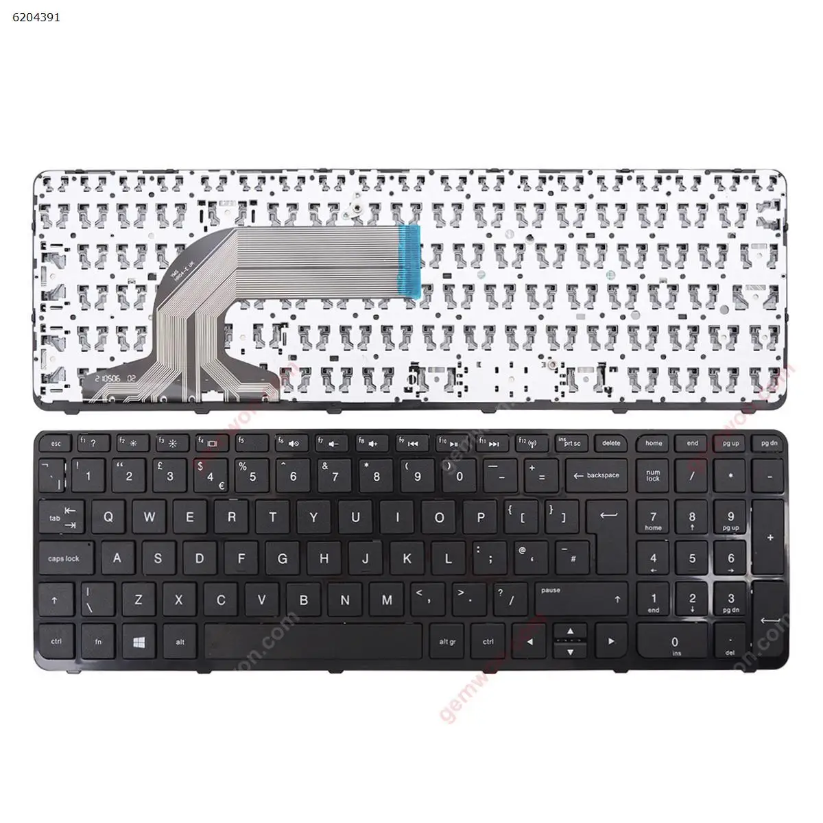 

Британская раскладка, ноутбук, компьютер, клавиатура, ноутбук для HP Pavilion 15-e 15-n 250 255 256 G3, глянцевая рамка, черный (Win8)