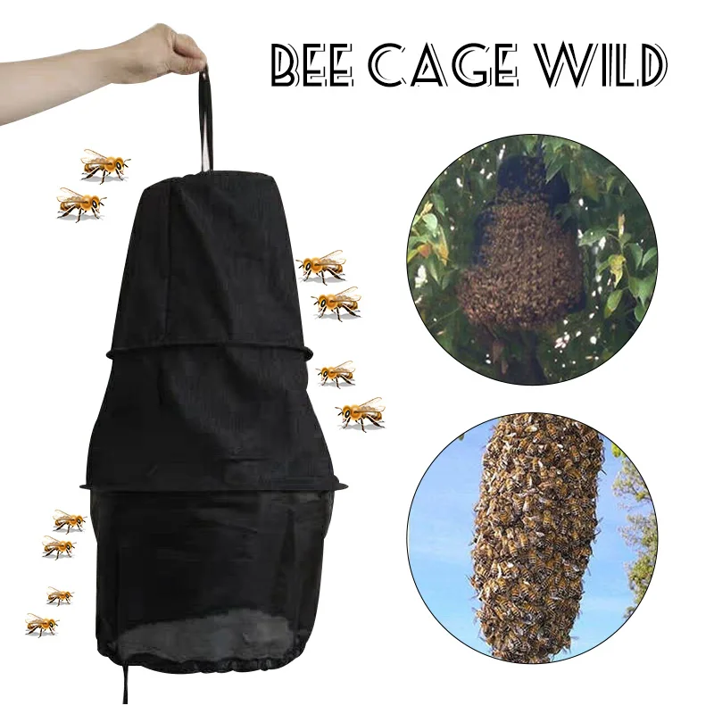 3 Layers Bee Recruit Cage Honeycomb Beekeeping Tool Cage Canvas Thickened Breathable Beekeeper Catch Tool Garden Supplies