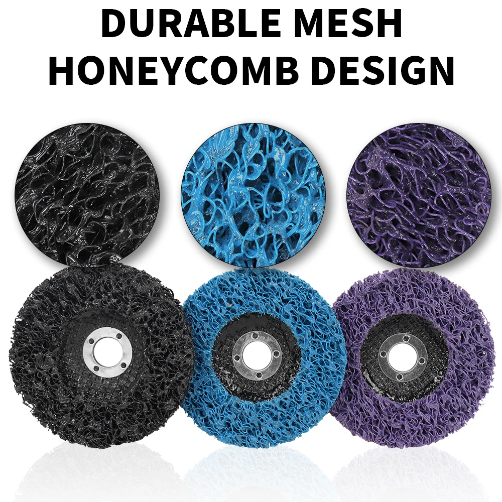 

1Pcs 100/115/125mm Poly Strip Disc Diamond Grinding Disc Polishing Strip Disc For Motorcycles Durable Angle Grinder Accessories