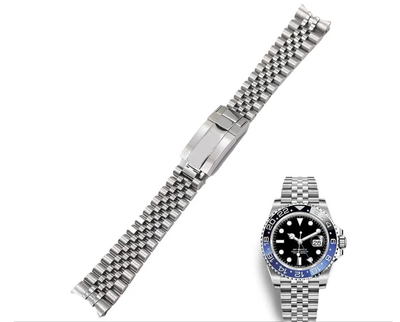 

Браслет для часов Rolamy 20 21 мм из нержавеющей стали 316L, роскошный браслет для юбилея с устричной застежкой для Rolex GMT Master II DATE JUST