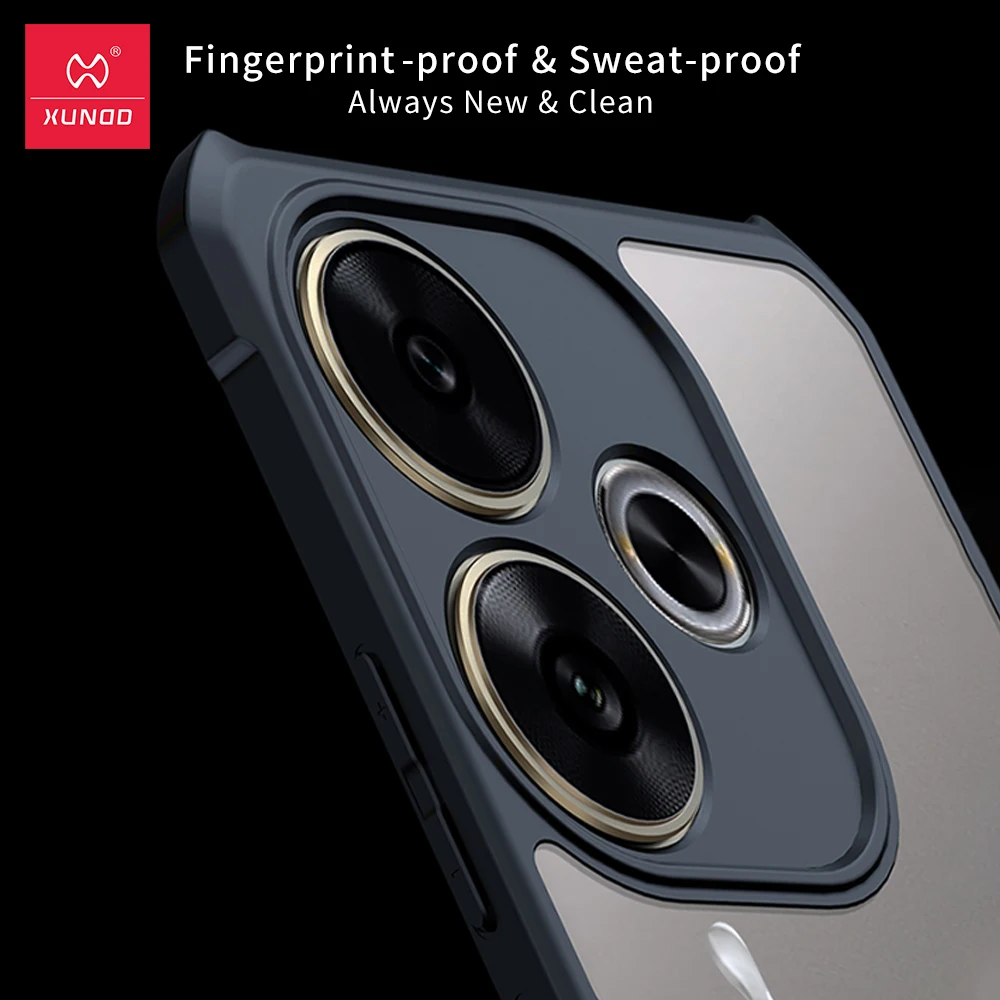Фото Чехол XUNDD для Xiaomi POCO F6 / POCO F6 Pro, противоударный чехол с подушкой безопасности, задняя прозрачная крышка из поликарбоната и ТПУ для камеры, чехол с полной защитой №4