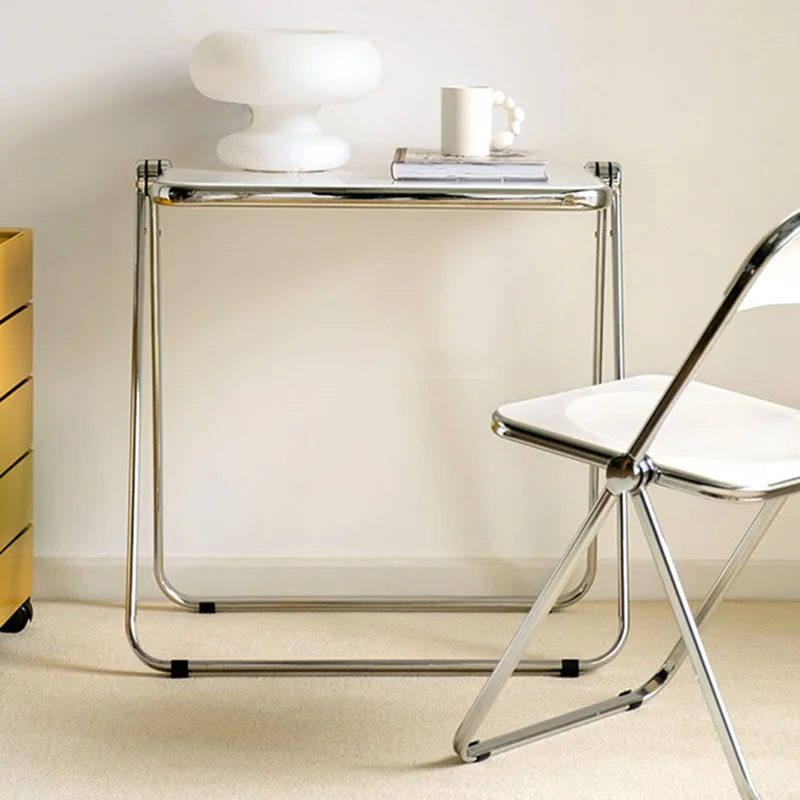 

Luxury Computer Desk Recline Holder Folding Rest Laptop Tray Work Acrylic Side Table Bedside Coffee Biurko Home Furniture OA50CD