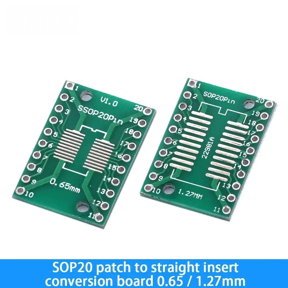 Фото Универсальный адаптер-переходник SOP8/SSOP10/SOP16-SOP28 на DIP/SMD (шаг 0,65 мм/1,27 мм) для микросхем SOIC/TSSOP SOP14, 10 шт. №5