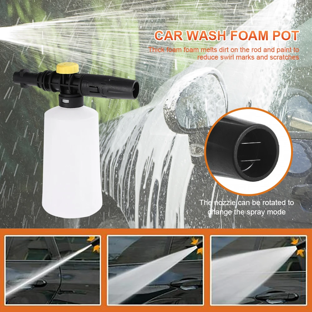 

Snow Foam Lance 750ML High Pressure Washers Adjustable Sprayer Nozzle Car Soap Foam Generator for Karcher K2 K3 K4 K5 K6 K7